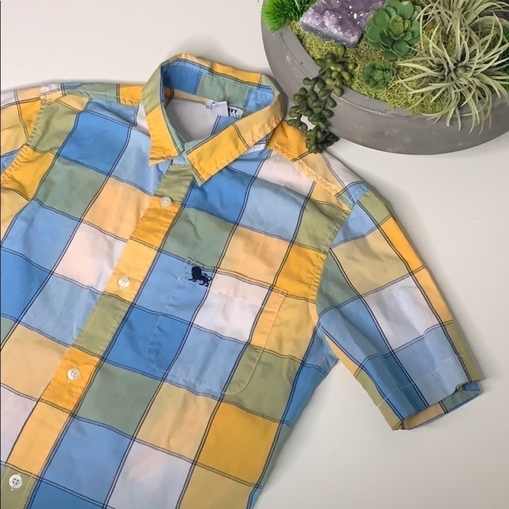 Old Navy XL Boys Casual Macro Square Button down shirt